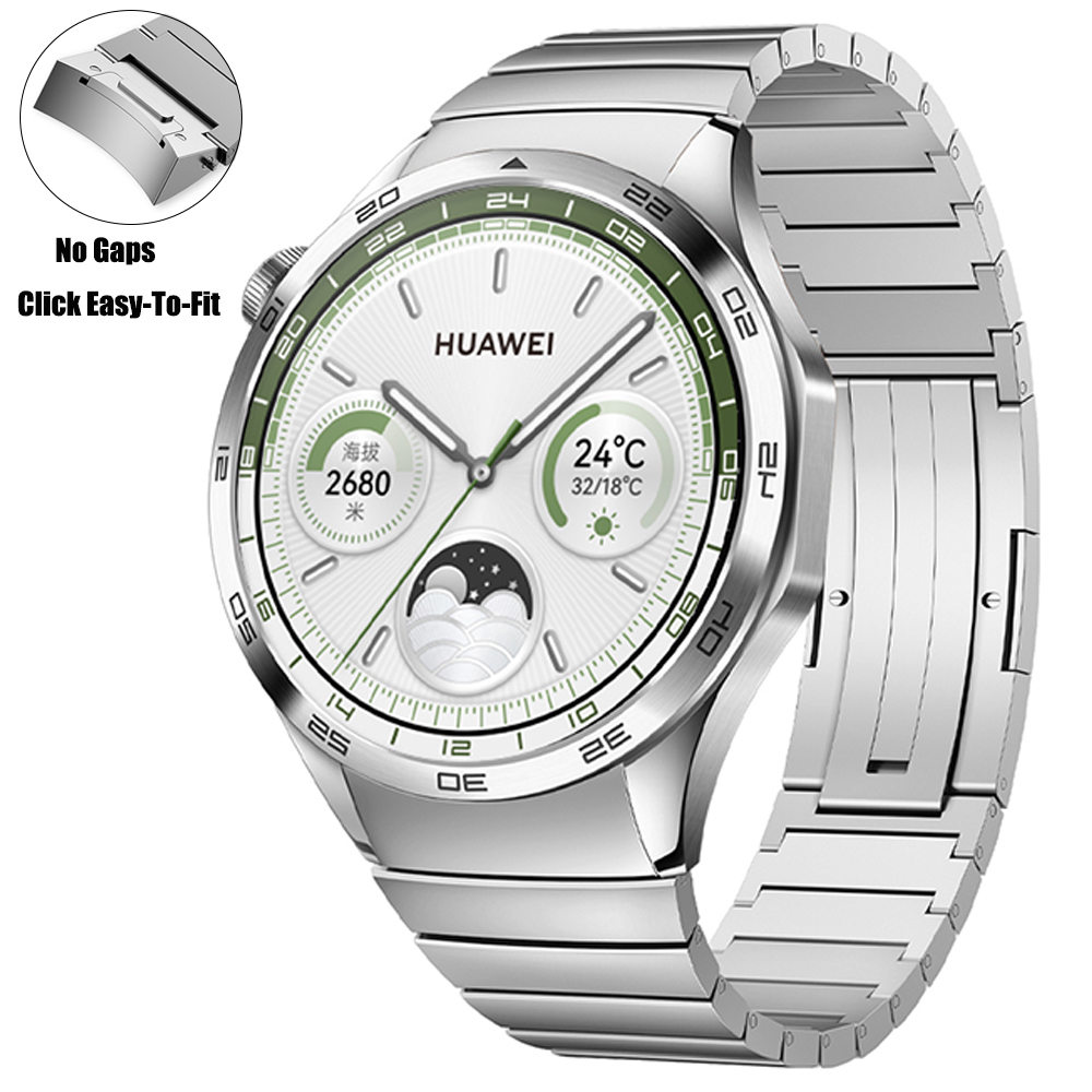 Titan Smartwatch Accessories - 화웨이 워치용 공식 메탈 스틸 스트랩,