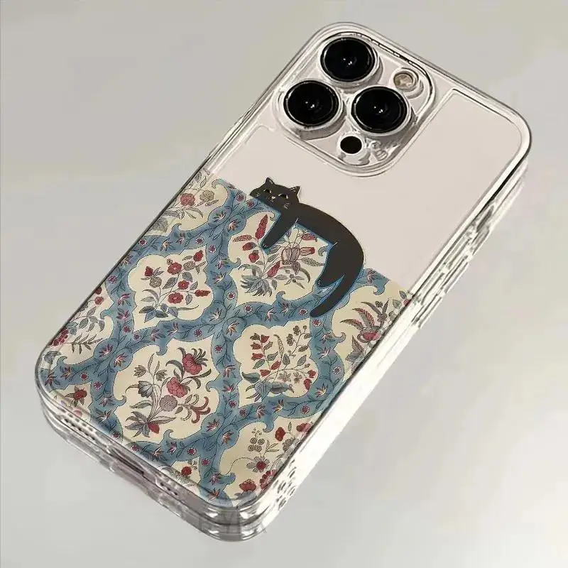 Vivo Y28 - 레트로 패턴 고양이 휴대폰 케이스 (비보