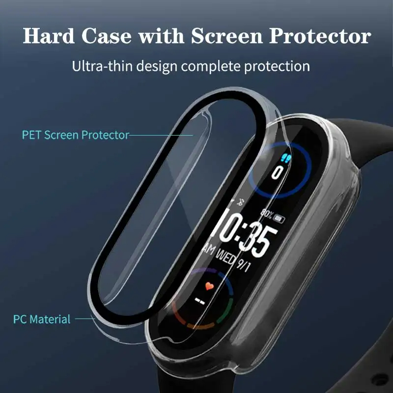 샤오미 미 밴드 10 9 8용 강화유리+PC 케이스 커 - Xiaomi Smartwatch Accessories 리뷰 및 가격
