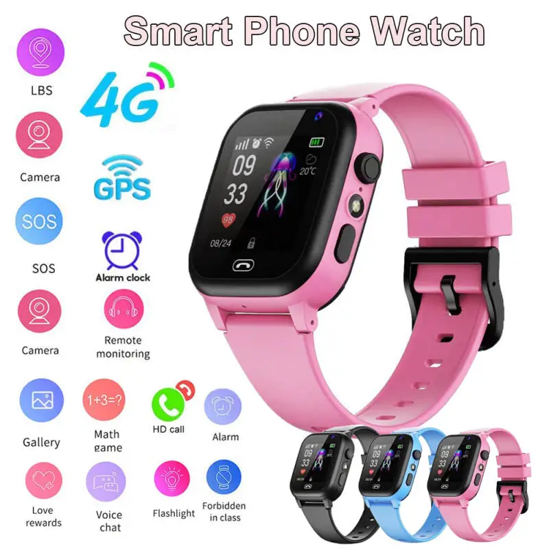 4G 어린이 스마트 시계 SOS 통화 LBS 트래커 위 - Smartwatch Id 리뷰 및 가격