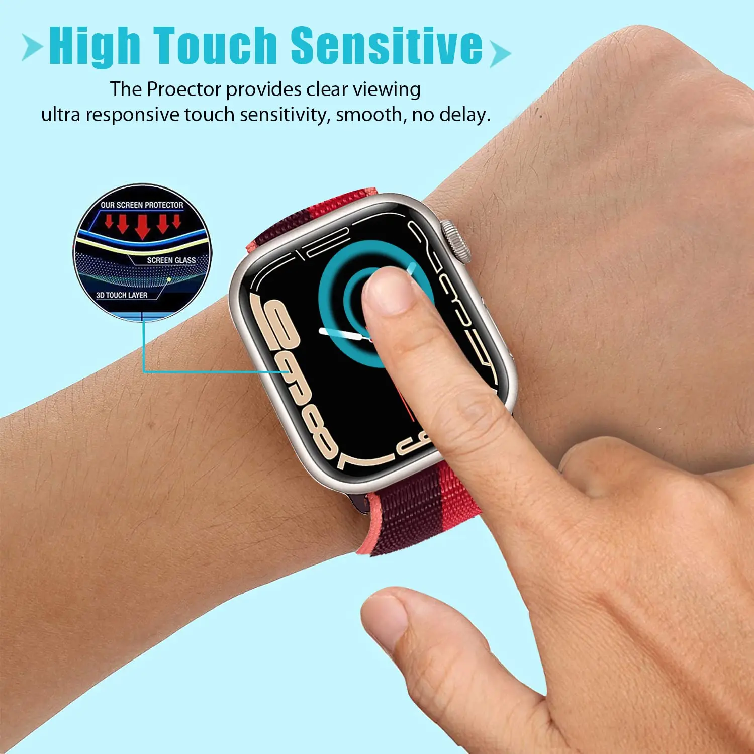 Apple Watch 밴드 용 3D 강화 유리 41mm - Watch Face Protector 리뷰 및 가격