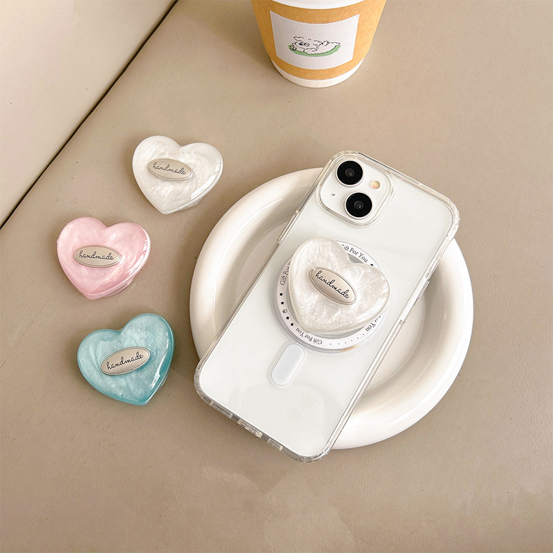 한국어 INS 블링 쉘 패턴 러브 하트 홀더 폰 브래킷 - Smart Accessories 리뷰 및 가격